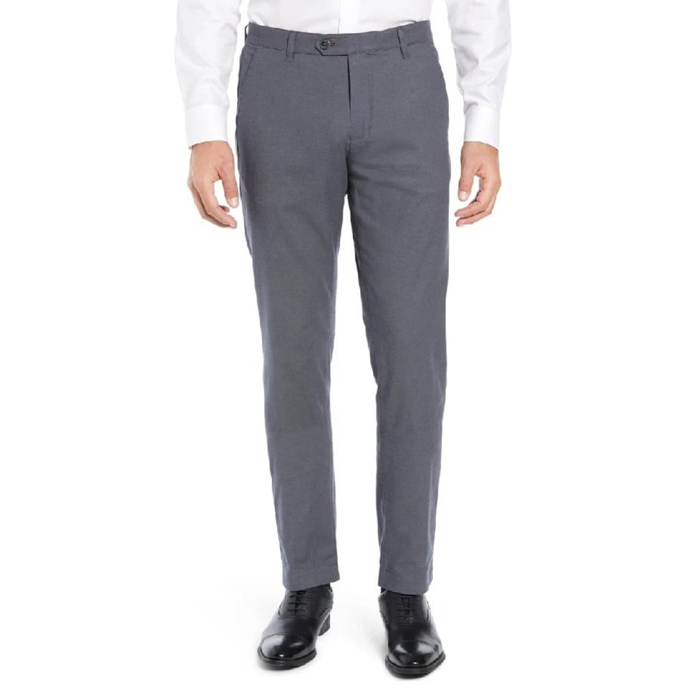 Ted Baker Penguin Dress Pants Mens 40 x 31.5 Blue Stretch Straight Work Trousers